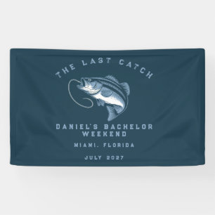 Fishing Themed Weekend Trip Bachelor Party Banner