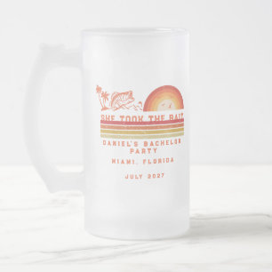 Fishing Themed Weekend Trip Bachelor Party  Frosted Glass Beer Mug