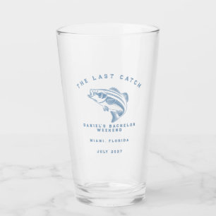 Fishing Themed Weekend Trip Bachelor Party Glass