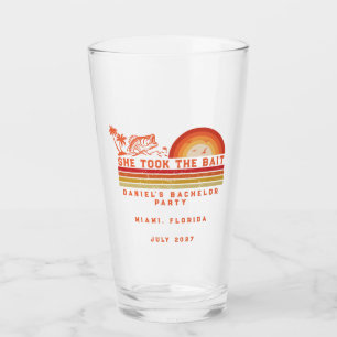 Fishing Themed Weekend Trip Bachelor Party Glass
