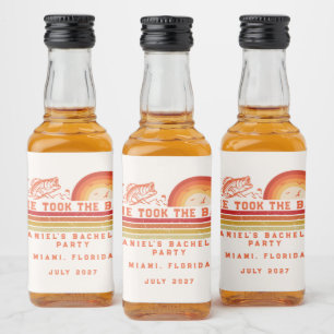 Fishing Themed Weekend Trip Bachelor Party Liquor Bottle Label