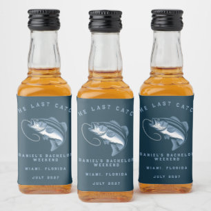 Fishing Themed Weekend Trip Bachelor Party Liquor Bottle Label