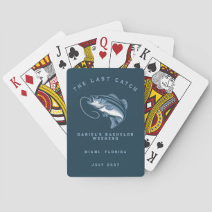 Fishing Themed Weekend Trip Bachelor Party Playing Cards