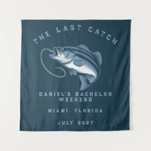 Fishing Themed Weekend Trip Bachelor Party Tapestry