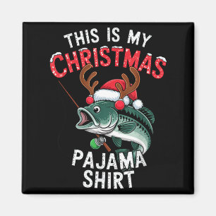 Fishing This Is My Christmas Pajama B Fish Santa H Magnet
