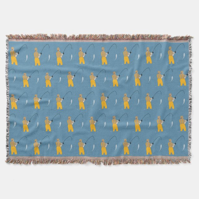 Fishing Throw Blanket (Front)