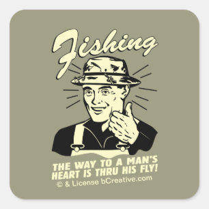 Fishing: Thru His Fly Square Sticker