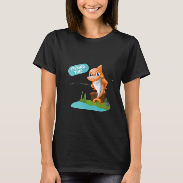 Fishing Time Shark T-Shirt (Front)