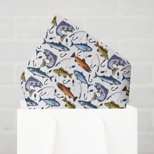 Fishing Tissue Paper (Gift Bag)