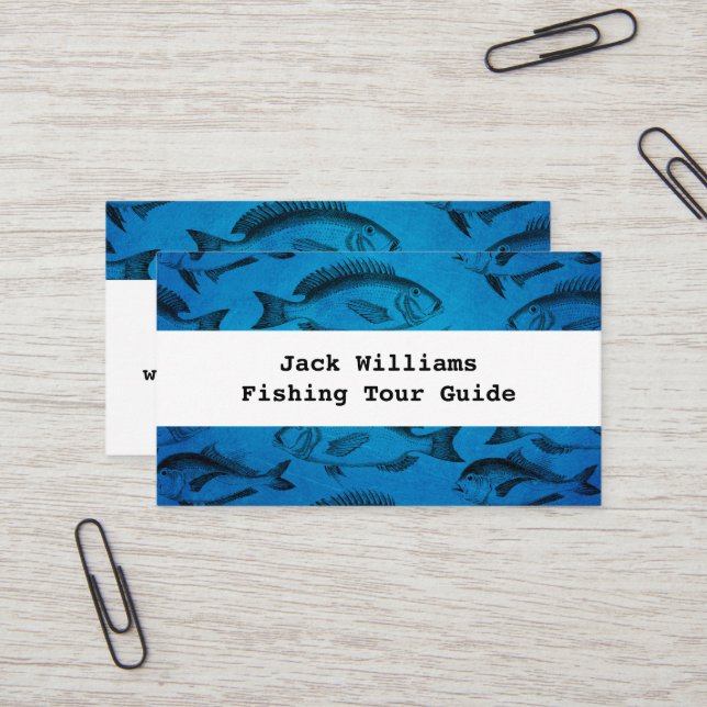 Fishing Tour Guide Outdoor Guide Business Card (Front/Back In Situ)