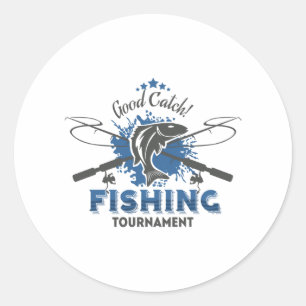 Fishing tournament classic round sticker