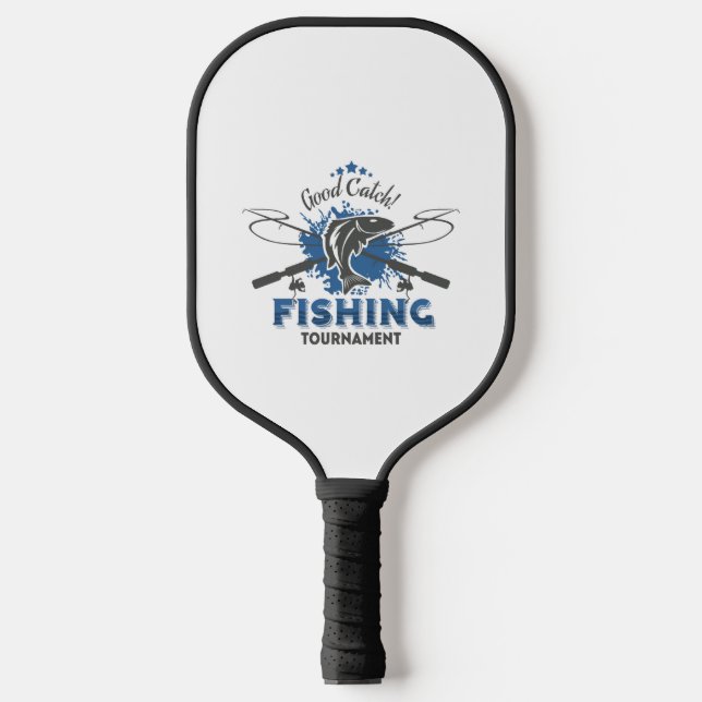 Fishing Tournament,fish,fisherman,lake,ocean,sea,s Pickleball Paddle (Front)