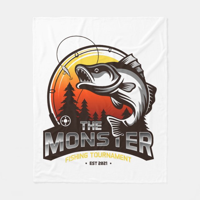 Fishing tournament fleece blanket (Front)