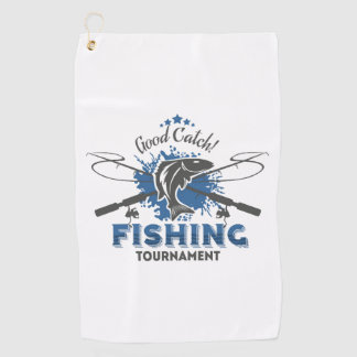 Fishing tournament golf towel