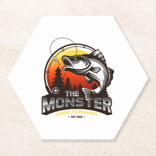 Fishing tournament paper coaster