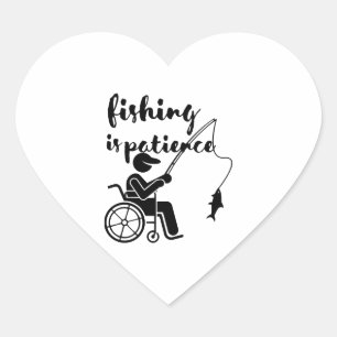 fishing tournaments heart sticker