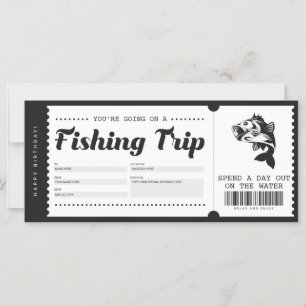 Fishing Trip Gift Ticket Voucher Certificate