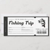 Fishing Trip Gift Ticket Voucher Certificate