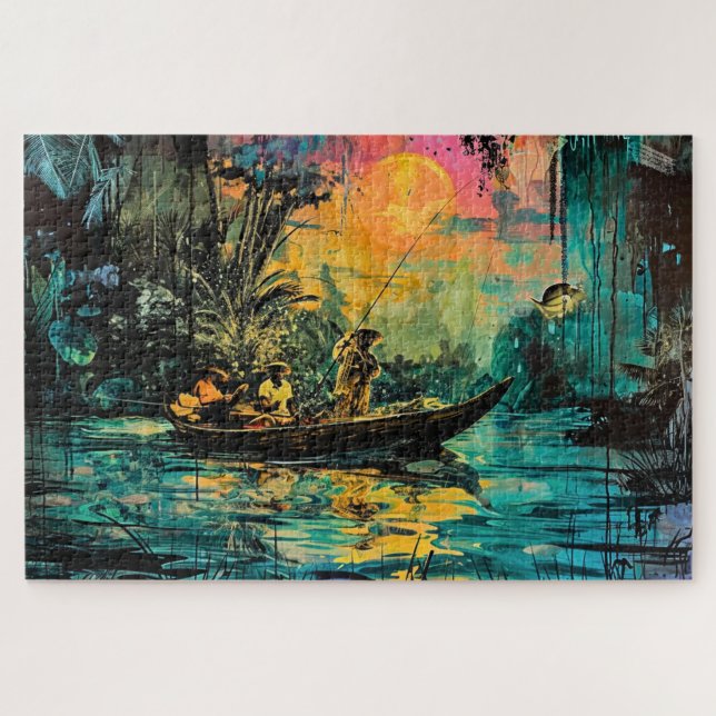 Fishing Trip - Secluded Fishing Hole Jigsaw Puzzle (Horizontal)
