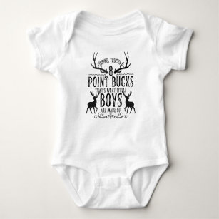 Fishing Trucks & 8 Point Bucks Deer Duck Hunting Baby Bodysuit