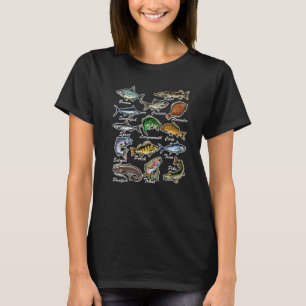 Fishing Type Of Freshwater Fish Kids Toddler Boy T-Shirt
