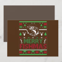 FISHING Ugly Christmas Apparel Bass Fish, Merry Fi