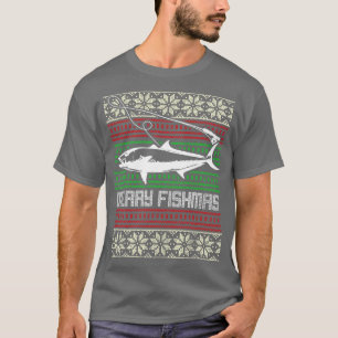 Fishing Ugly Christmas Sweatshirt Merry Fishmas It T-Shirt