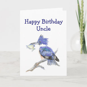 Fishing Uncle Birthday Humour The Kingfisher Card