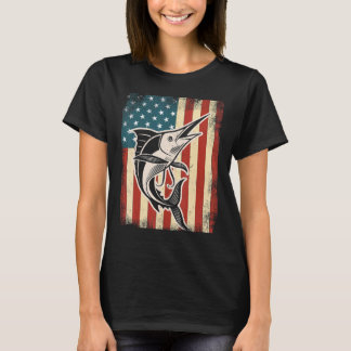 Fishing  Usa Flag For Bass Fisherman T-Shirt