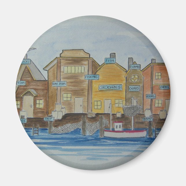 Fishing Village #1 Magnet (Front)