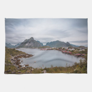 Fishing Village Lofoten Tea Towel