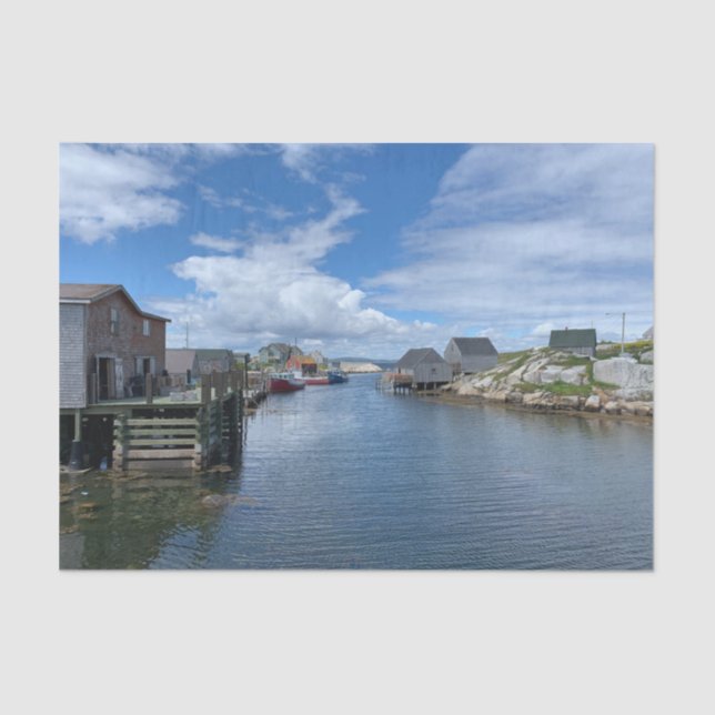 Fishing Village Peggy's Cove Tissue Paper (Front)