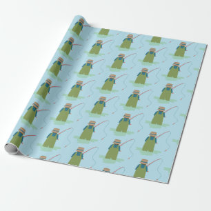 Fishing Waders Pattern Wrapping Paper
