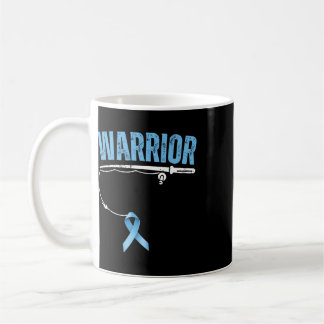 Fishing Warrior Prostate Cancer Fisherman Light Bl Coffee Mug