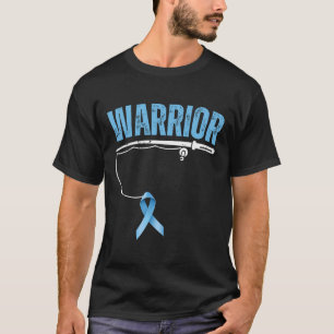 Fishing Warrior Prostate Cancer Fisherman Light Bl T-Shirt