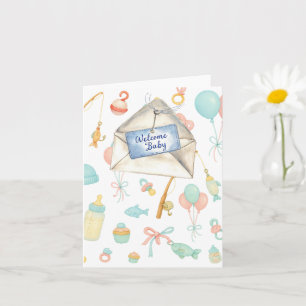 Fishing Welcome Baby   for Fishing lovers  Card