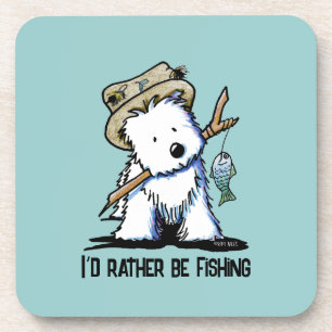 Fishing Westie Coaster