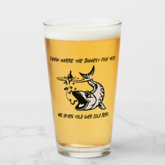 Fishing: Where the biggest fish... - Fishing Beer Glass