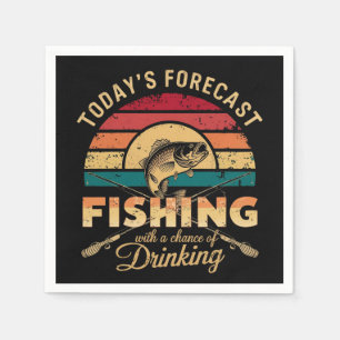 FISHING With A Chance Of DRINKING Napkin