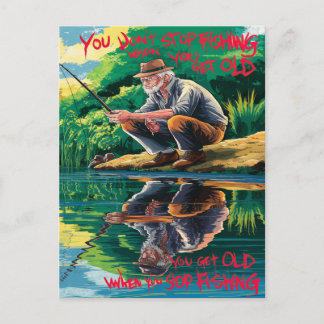 Fishing With Age Postcard