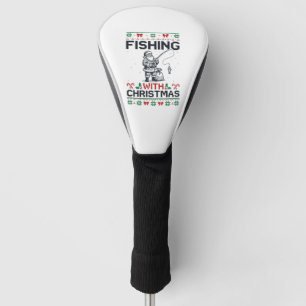 Fishing With Christmas Santa Holiday Golf Head Cover