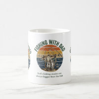 Fishing with dad vintage,retro design