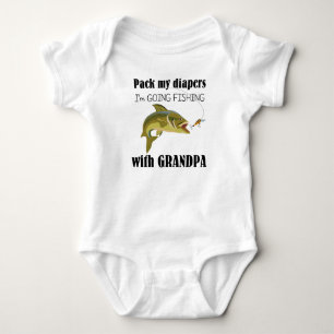 Fishing with Grandpa  Baby Jersey Bodysuit