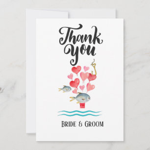 Fishing with love Wedding for fishing  thank you  Invitation