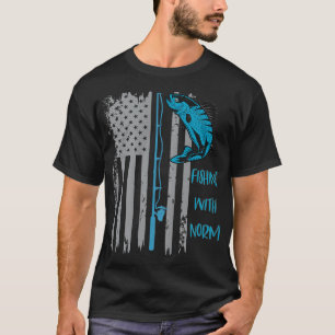 Fishing With Norm - American Flag - T-Shirt