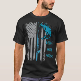 Fishing With Norm - American Flag - T-Shirt