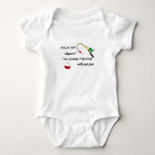 fishing with pop-pop baby bodysuit