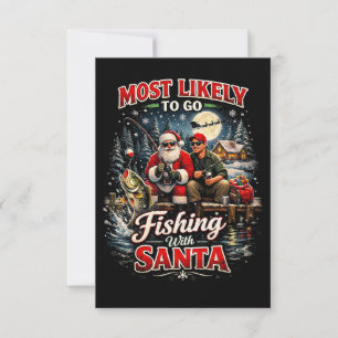 Fishing with Santa Thank You Card