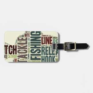 Fishing Word Cloud Luggage Tag