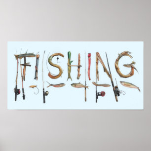 Fishing Word Poster